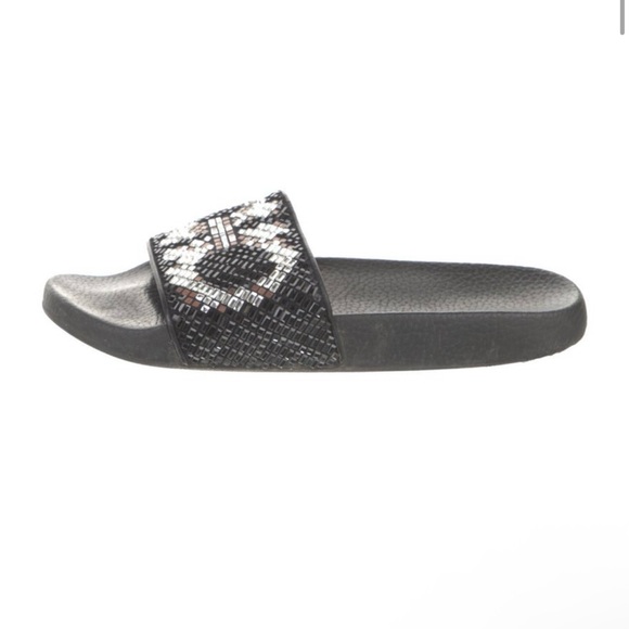 Salvatore Ferragamo Shoes - Salvatore Ferragamo Black Slide Sandal with embellishments